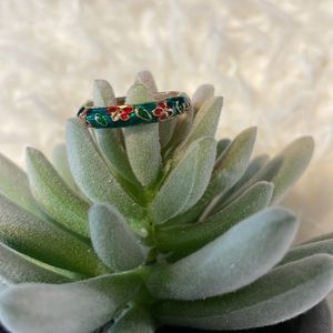 COPY - Vintage Floral Cloisonné Ring